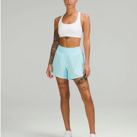 Lululemon Track That High-Rise Lined Short 5" Icing Blue - Picture 1 of 8